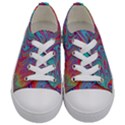 Fractal Bright Fantasy Design Kids  Low Top Canvas Sneakers View1