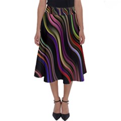 Psychedelic Background Wallpaper Perfect Length Midi Skirt by Sudhe