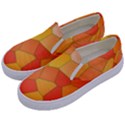 Background Pattern Of Orange Mosaic Kids  Canvas Slip Ons View2