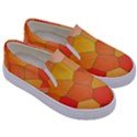 Background Pattern Of Orange Mosaic Kids  Canvas Slip Ons View3