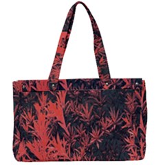 Orange Etched Background Canvas Work Bag