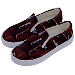 Abstract Architecture Building Business Kids  Canvas Slip Ons by Sudhe