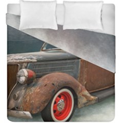 Auto Old Car Automotive Retro Duvet Cover Double Side (king Size) by Sudhe