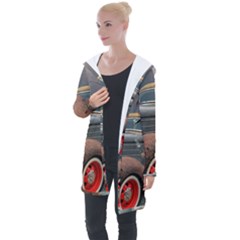 Auto Old Car Automotive Retro Longline Hooded Cardigan by Sudhe