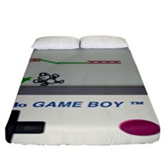 Game Boy White Fitted Sheet (king Size) by Sudhe