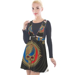 The Grateful Dead Plunge Pinafore Velour Dress by Sudhe