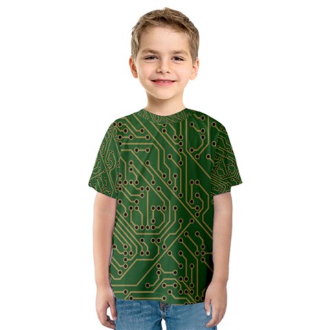 Circuit Board Electronics Draft Kids  Sport Mesh Tee by Pakrebo