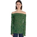 Circuit Board Electronics Draft Off Shoulder Long Sleeve Top View1