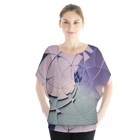 Digital Art Art Artwork Abstract Batwing Chiffon Blouse by Pakrebo