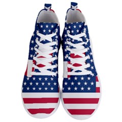 American Flag Men s Lightweight High Top Sneakers by Valentinaart