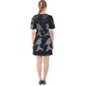 Bird Watching - Dark Grayscale - Sixties Short Sleeve Mini Dress View2
