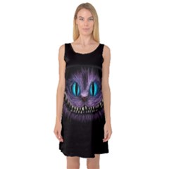 Cheshire Cat Animation Sleeveless Satin Nightdress by Sudhe