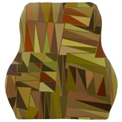 Earth Tones Geometric Shapes Unique Car Seat Velour Cushion  by Mariart