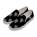 Creepy Zombies Motif Pattern Illustration Women s Canvas Slip Ons View2