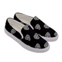 Creepy Zombies Motif Pattern Illustration Women s Canvas Slip Ons View3