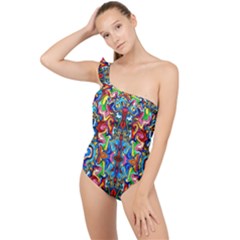 Ml 136 Frilly One Shoulder Swimsuit by ArtworkByPatrick