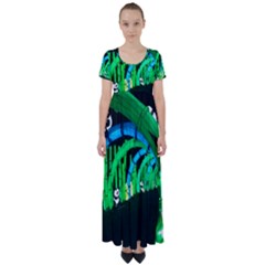 Dragon Lights Panda High Waist Short Sleeve Maxi Dress by Riverwoman