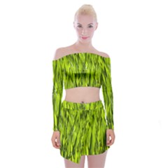 Agricultural Field   Off Shoulder Top With Mini Skirt Set by rsooll