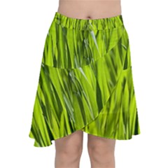 Agricultural Field   Chiffon Wrap Front Skirt by rsooll