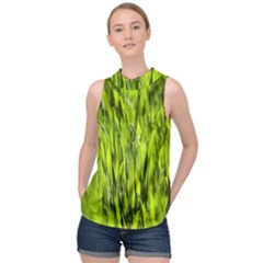 Agricultural Field   High Neck Satin Top by rsooll