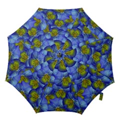 Flowers Pansy Background Purple Hook Handle Umbrellas (small) by Mariart