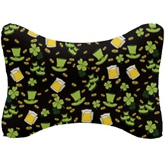 St Patricks Day Pattern Seat Head Rest Cushion by Valentinaart