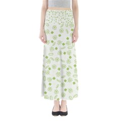 St Patricks Day Pattern Full Length Maxi Skirt by Valentinaart