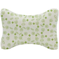 St Patricks Day Pattern Seat Head Rest Cushion by Valentinaart