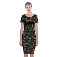 St Patricks Day Pattern Classic Short Sleeve Midi Dress by Valentinaart