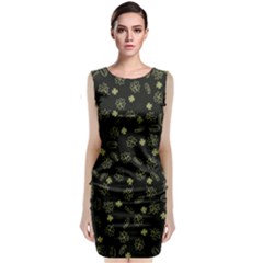 St Patricks Day Pattern Sleeveless Velvet Midi Dress by Valentinaart