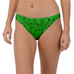 St Patricks Day Pattern Band Bikini Bottom by Valentinaart