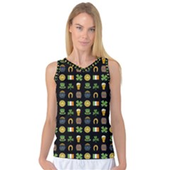 St Patricks Day Pattern Women s Basketball Tank Top by Valentinaart