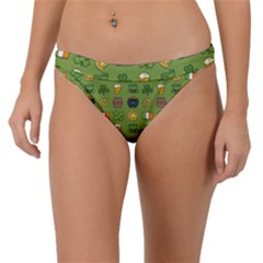 St Patricks Day Pattern Band Bikini Bottom by Valentinaart