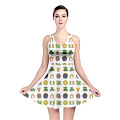 St Patricks Day Pattern Reversible Skater Dress by Valentinaart