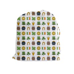 St Patricks Day Pattern Drawstring Pouch (xl) by Valentinaart