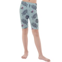 Tropical Pattern Kids  Mid Length Swim Shorts by LoolyElzayat