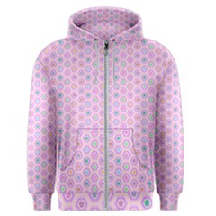 A Hexagonal Pattern Unidirectional Men s Zipper Hoodie by Pakrebo