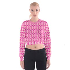 Heart Pink Cropped Sweatshirt by Pakrebo