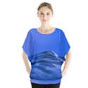 Wave Macro Water Surface Batwing Chiffon Blouse View1