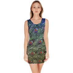 Peacock Feathers Colorful Feather Bodycon Dress by Pakrebo