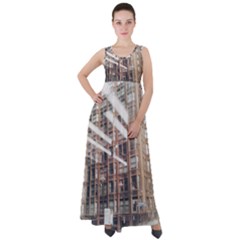 Chicago L Morning Commute Empire Waist Velour Maxi Dress by Riverwoman