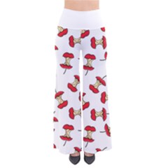 Red Apple Core Funny Retro Pattern Half On White Background So Vintage Palazzo Pants by genx