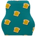 Toast With Cheese Funny Retro Pattern Turquoise Green Background Car Seat Velour Cushion  View1