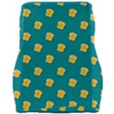 Toast With Cheese Funny Retro Pattern Turquoise Green Background Car Seat Velour Cushion  View2