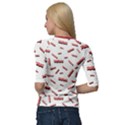 Funny Bacon Slices Pattern infidel red meat Quarter Sleeve Raglan Tee View2