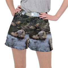 Garden Of The Phoenix Stretch Ripstop Shorts by Riverwoman