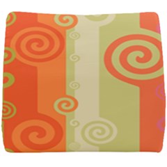 Ring Kringel Background Abstract Red Seat Cushion by Mariart