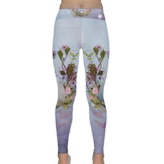 Easter Egg With Flowers Classic Yoga Leggings by FantasyWorld7