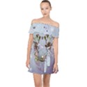 Easter Egg With Flowers Off Shoulder Chiffon Dress View1