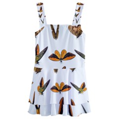 Butterfly Butterflies Insect Swarm Kids  Layered Skirt Swimsuit by Pakrebo